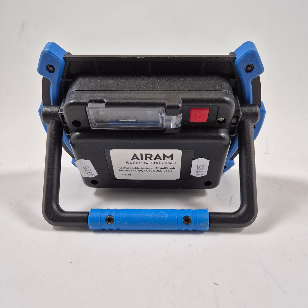 Airam LED-arbetslampa med powerbank-funktion