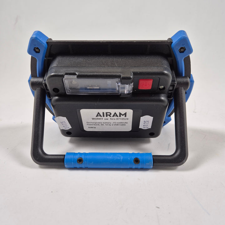 Airam LED-arbetslampa med powerbank-funktion