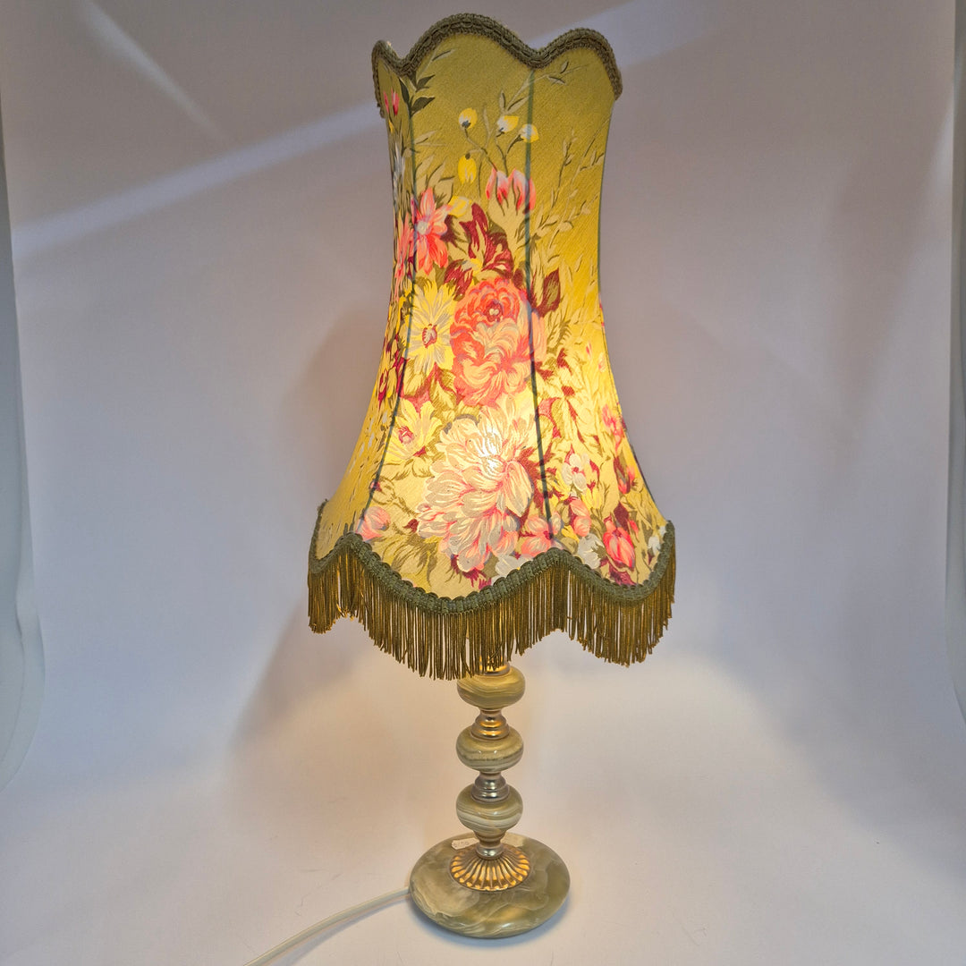 Retro bordslampa i marmor och metall