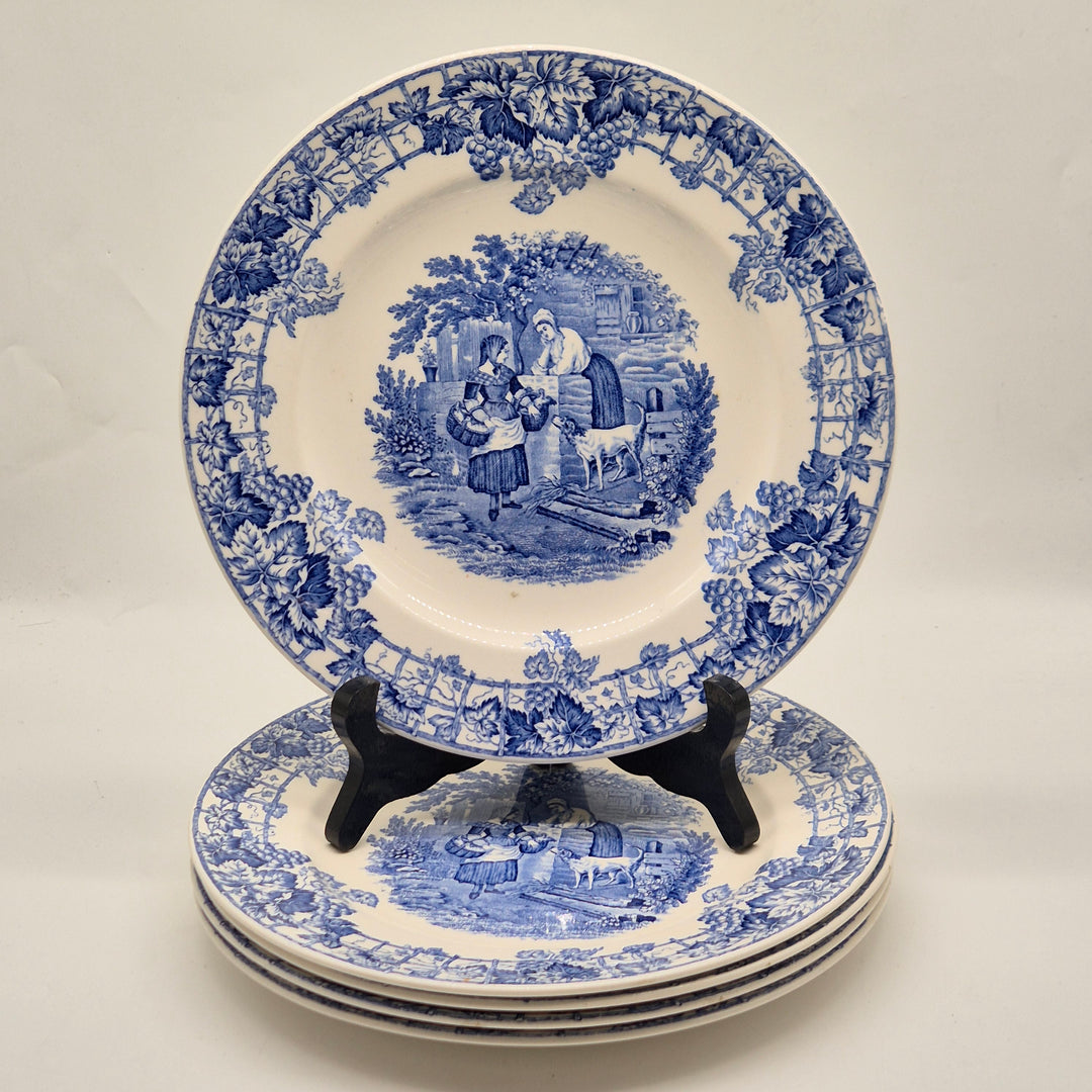 Klassiska blåvita tallrikar Copeland Spode Retro (5st)