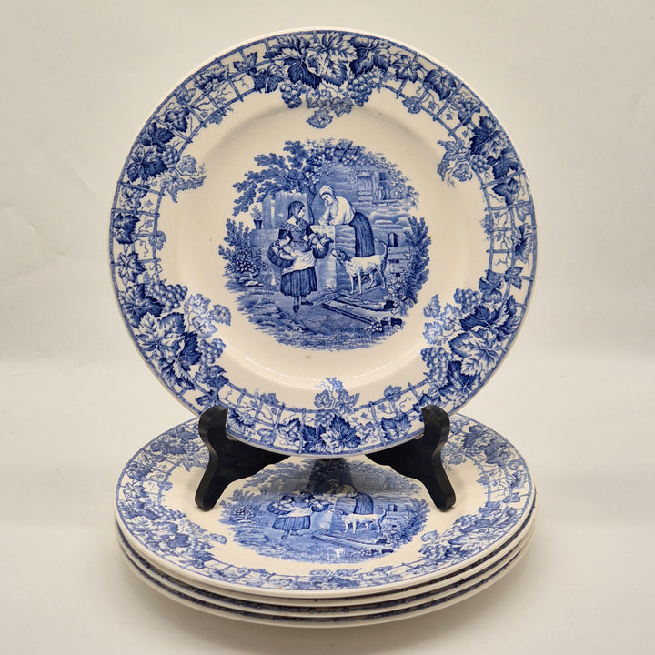 Klassiska blåvita tallrikar Copeland Spode Retro (5st)