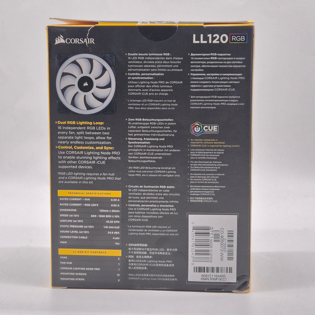 Corsair LL120 RGB Fläkt Nyskick