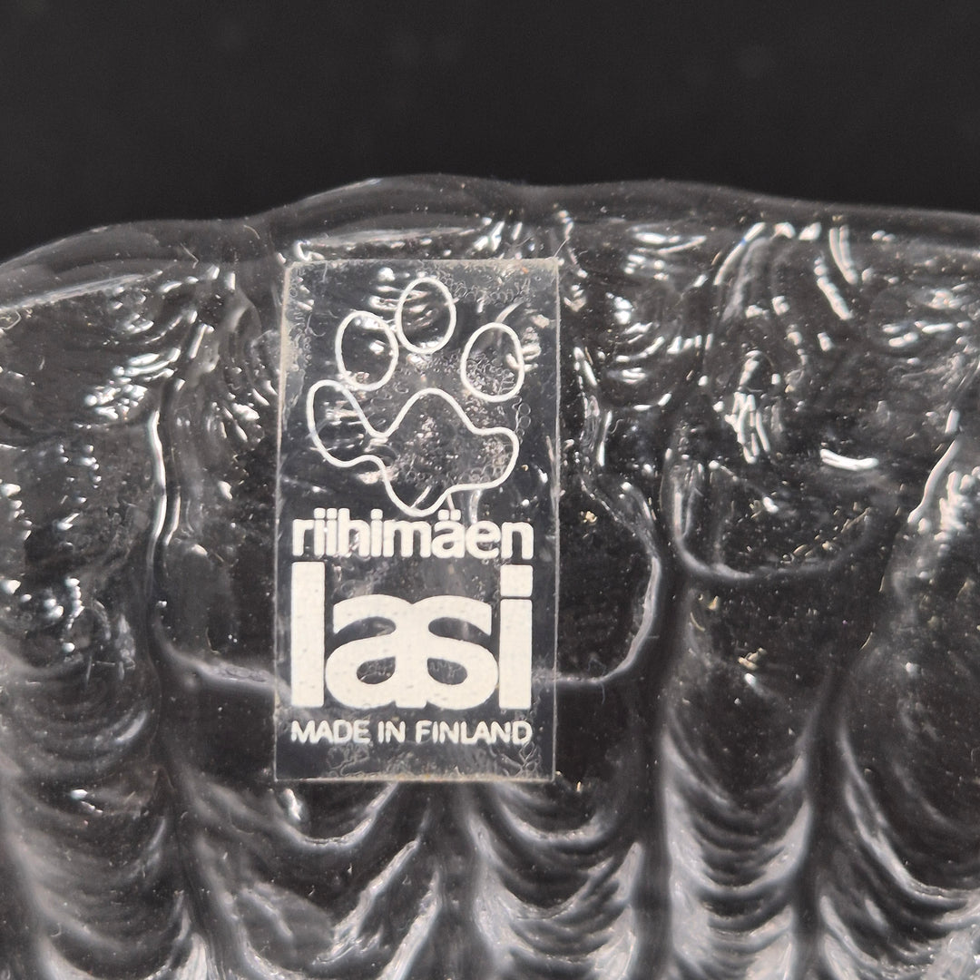 Två retro glasskålar Riihimäen Lasi Finland