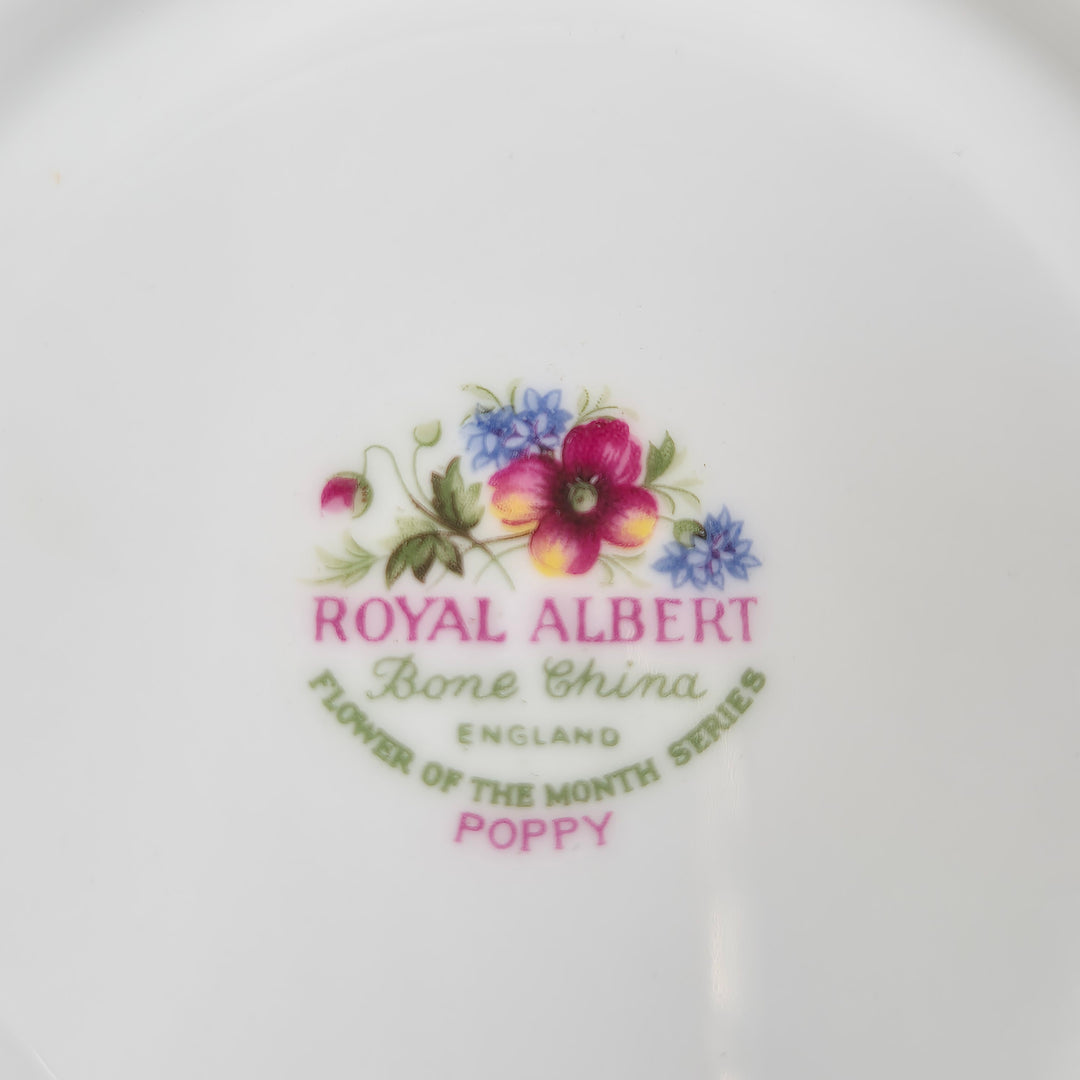 Royal Albert tekopp med fat August Poppy