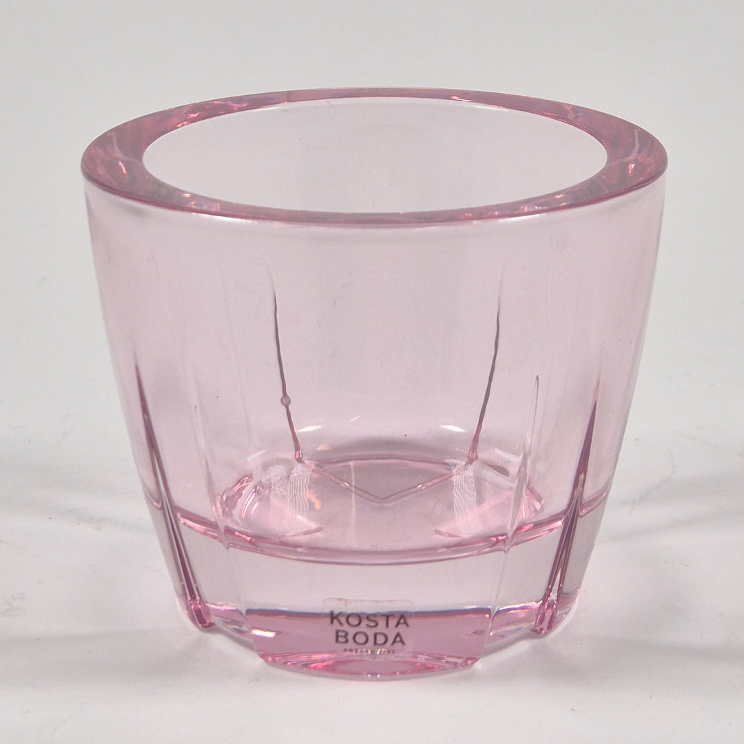 Rosa glasljuslyktor Kosta Boda elegant 2 pack
