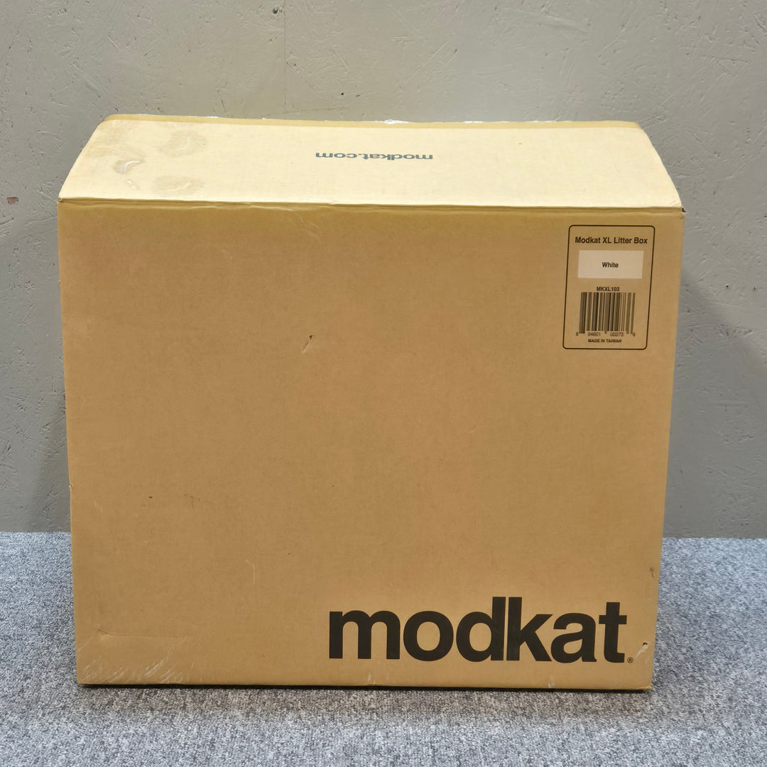 Ny modkat XL vit modern kattlåda med spade