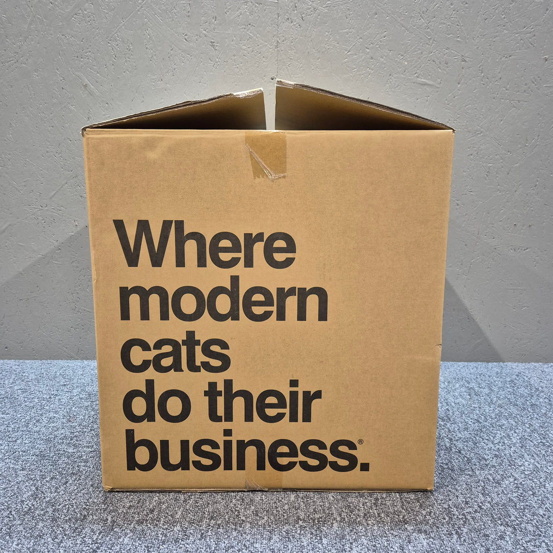 Ny modkat XL vit modern kattlåda med spade