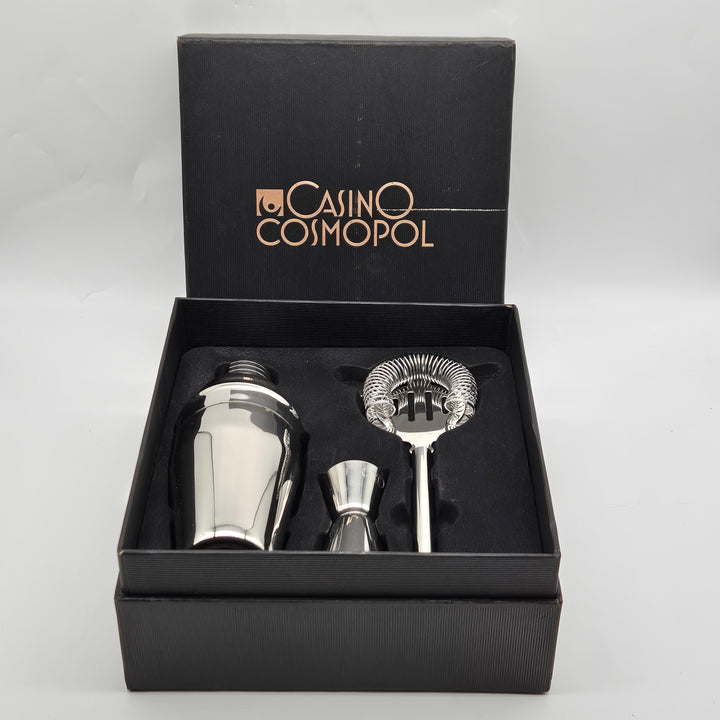 Elegant bartenderset i metall Casino Cosmopol