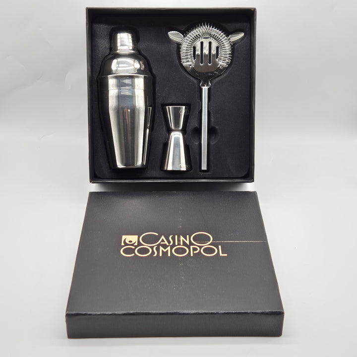 Elegant bartenderset i metall Casino Cosmopol