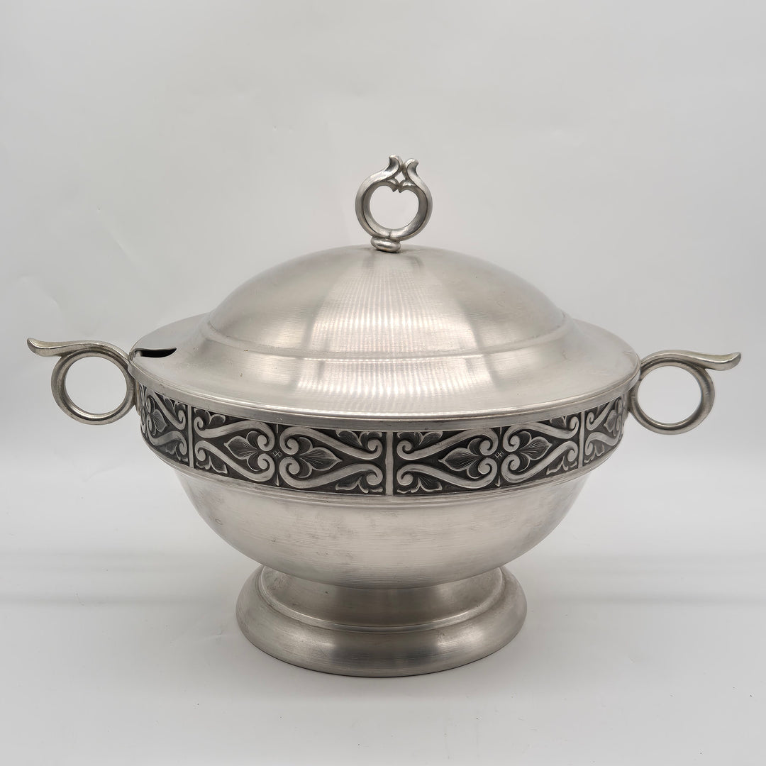 Vintage Tennskål med Lock – Norsk Tinn (ITB Norway)