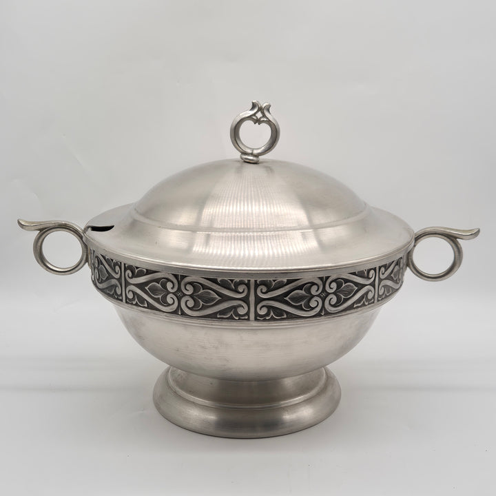 Vintage Tennskål med Lock – Norsk Tinn (ITB Norway)