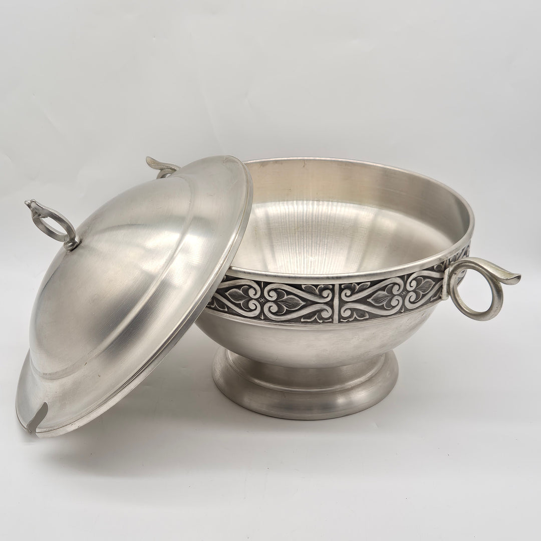 Vintage Tennskål med Lock – Norsk Tinn (ITB Norway)