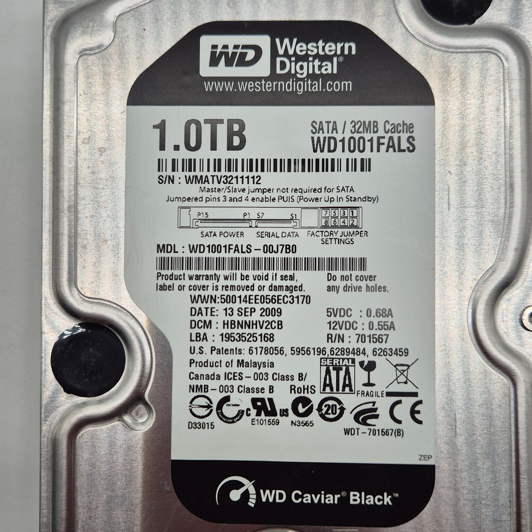 Western Digital Caviar Black 1TB intern hårddisk