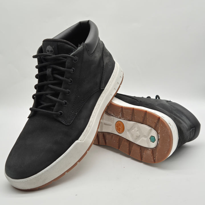 Timberland svarta lädersneakers herr EU 43