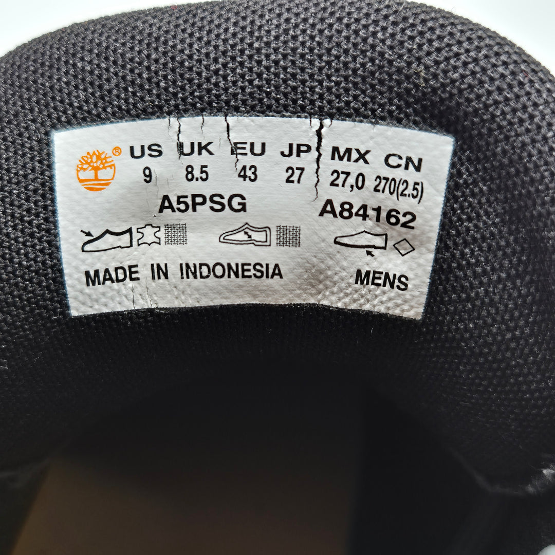 Timberland svarta lädersneakers herr EU 43