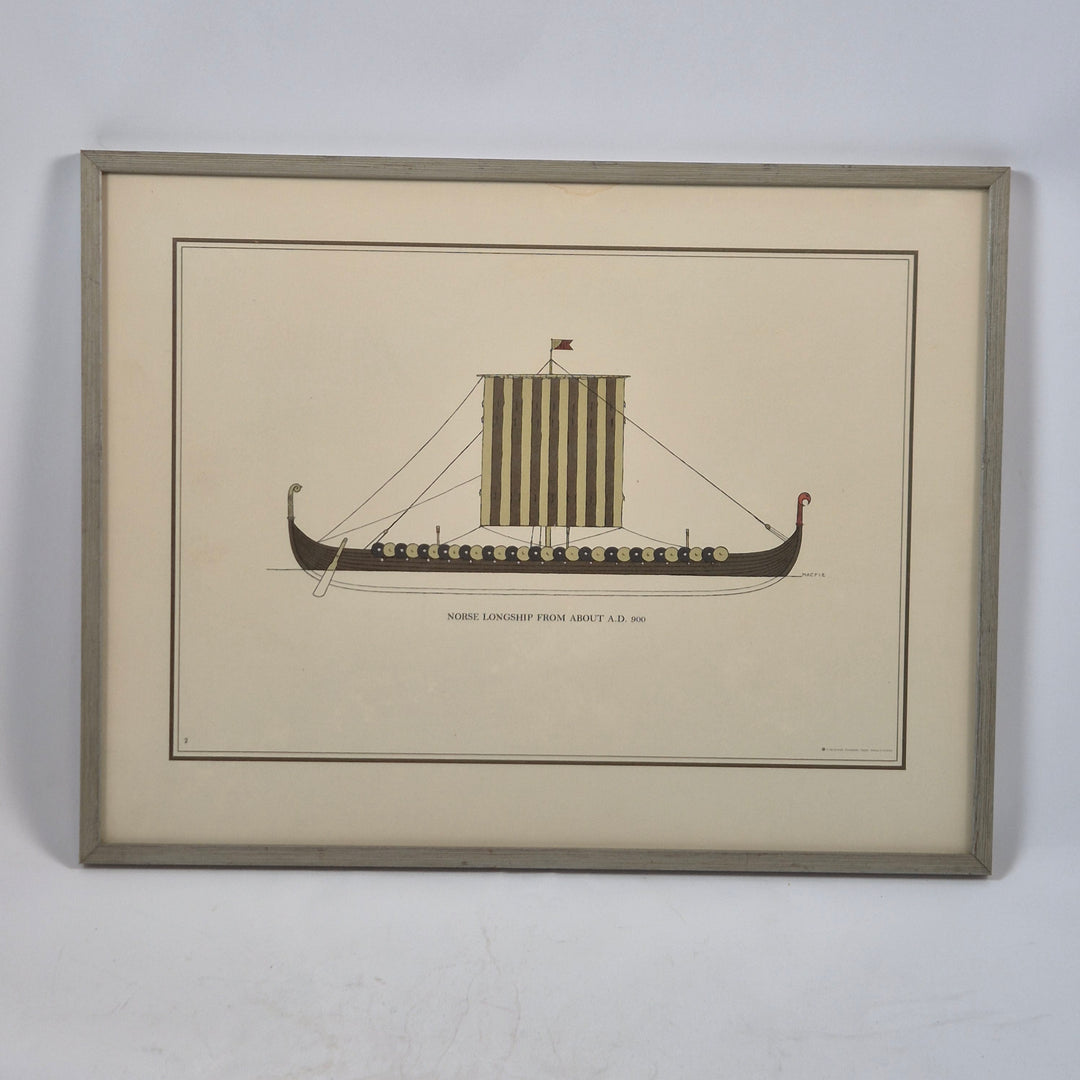 Retro maritima väggtavlor med historiska skepp