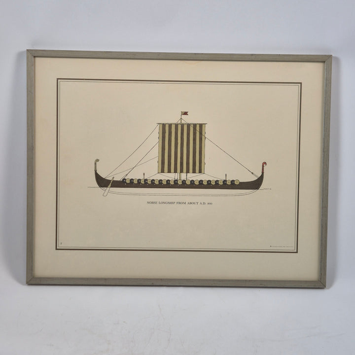 Retro maritima väggtavlor med historiska skepp