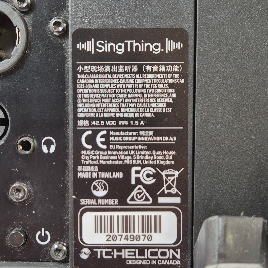 TC-Helicon SingThing vokalprocessor med högtalare