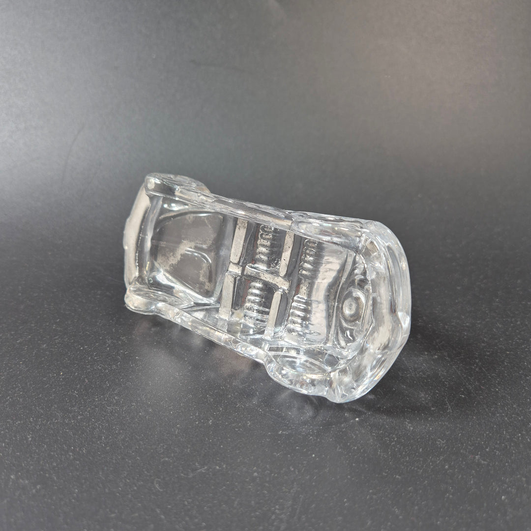 Retro glasbil prydnad i klar glas bubbla