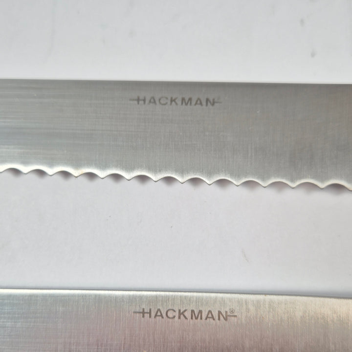 Hackman knivset i rostfritt stål med brynstål