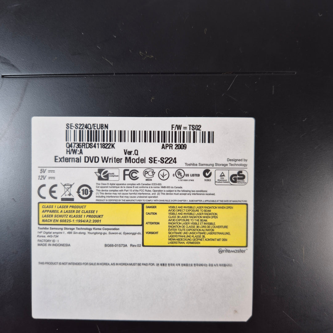 Samsung extern DVD‑brännare retro svart kompakt