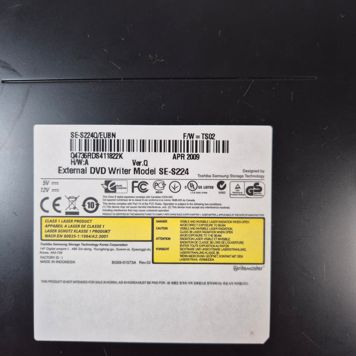 Samsung extern DVD‑brännare retro svart kompakt