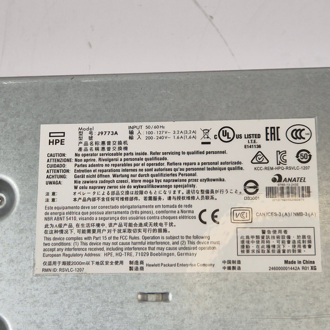 HPE nätverksswitch J9773A rackmonterad metall