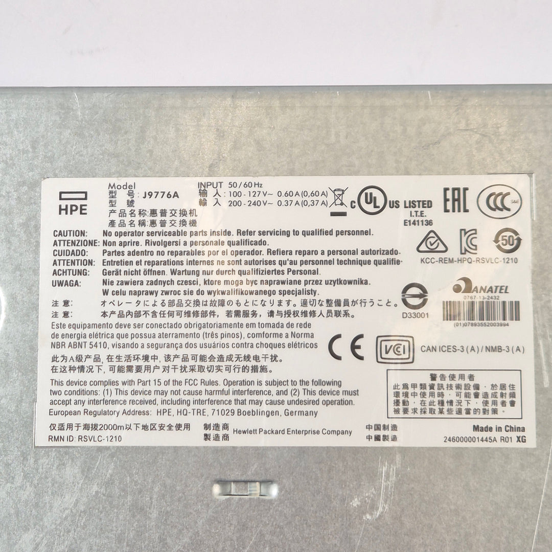 HPE nätverksswitch J9776A rackmonterad metall