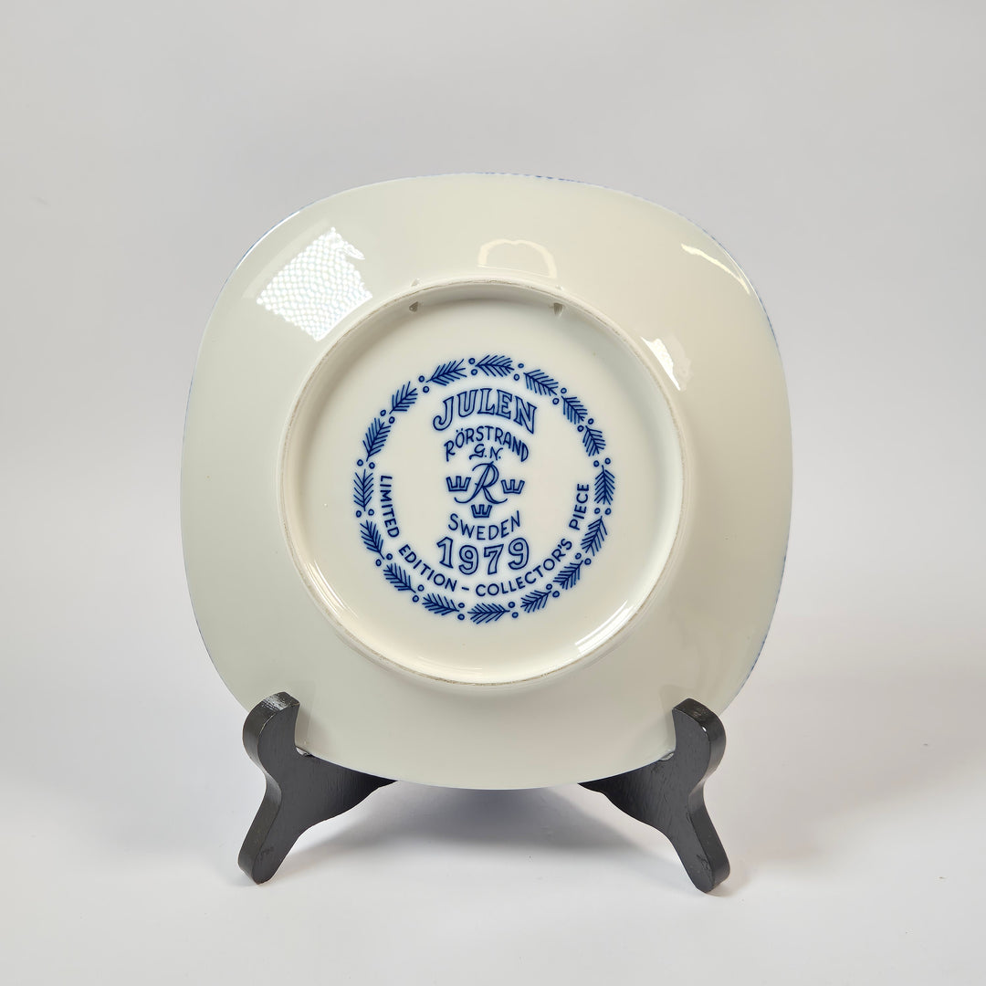Rörstrand retro samlartallrik Julen blå vit