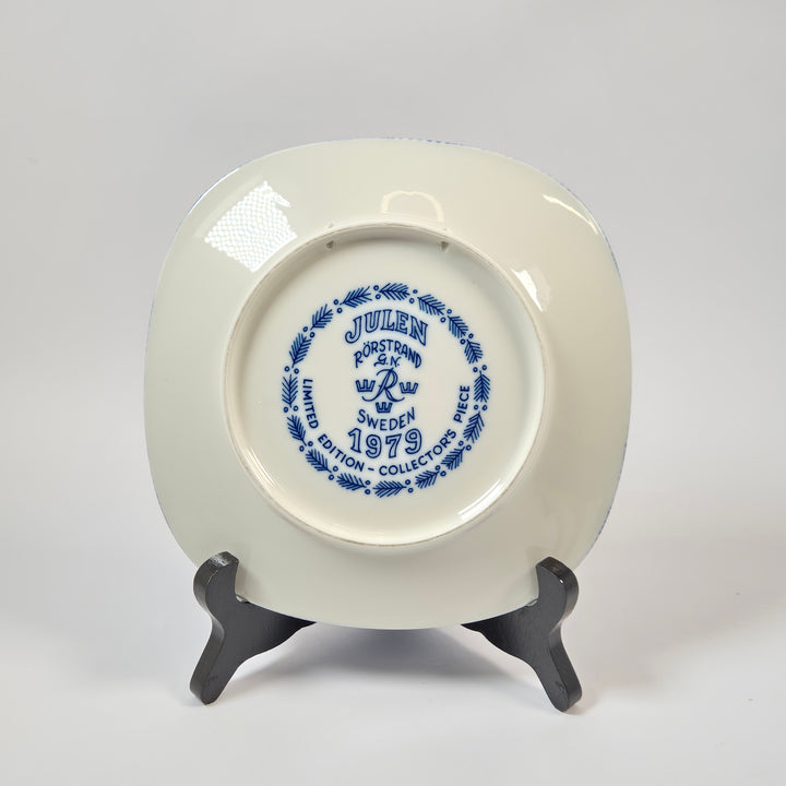 Rörstrand retro samlartallrik Julen blå vit