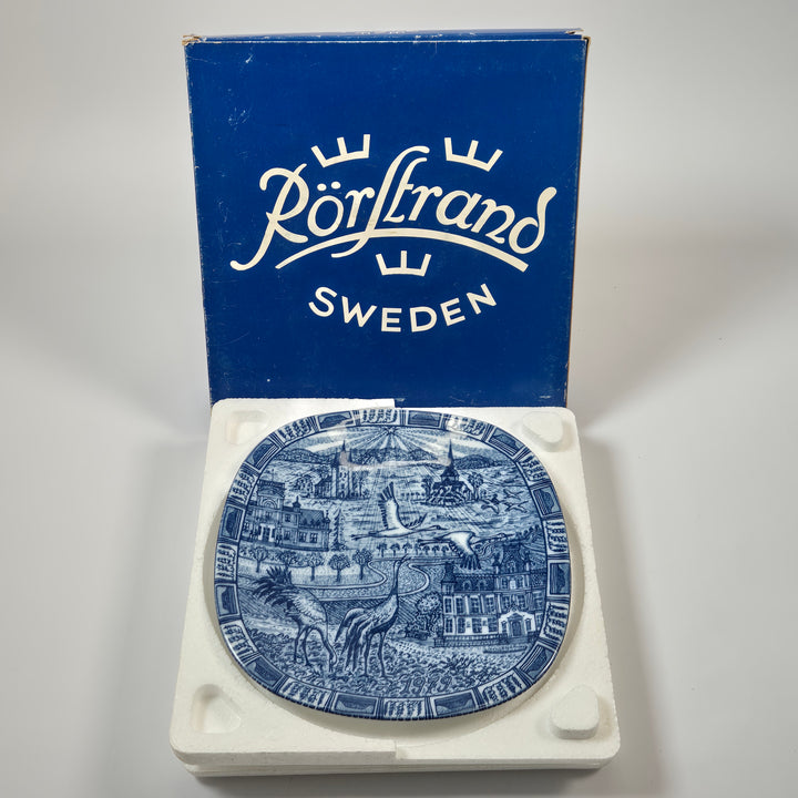 Rörstrand retro samlartallrik Julen blå vit