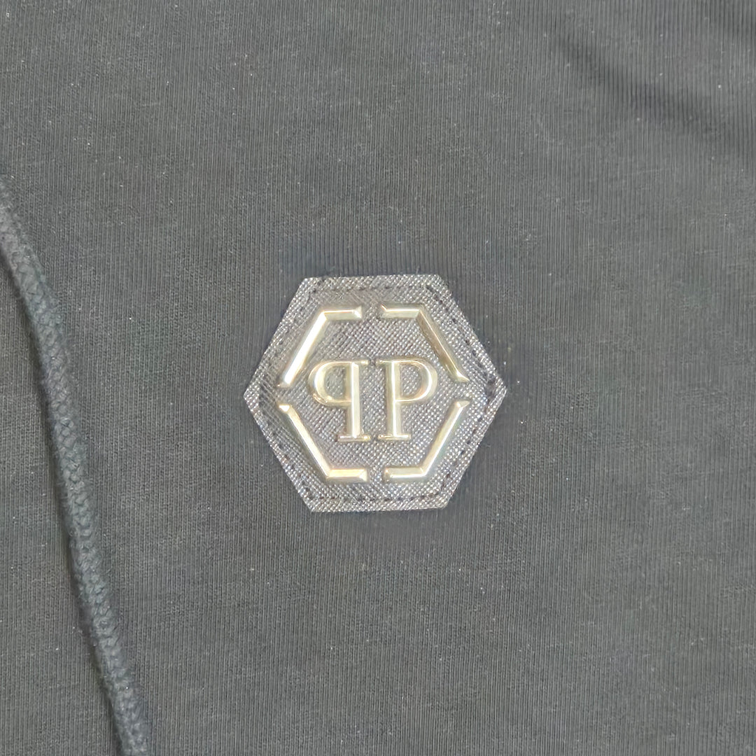 Svart zip hoodie Philipp Plein XXL