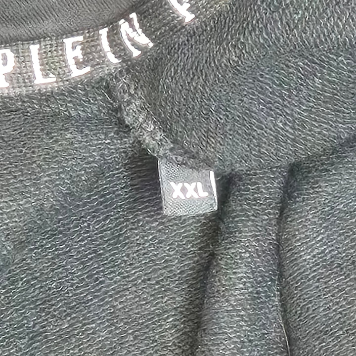 Svart zip hoodie Philipp Plein XXL