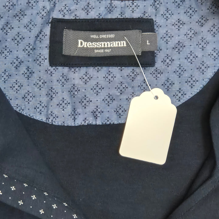 Mörkblå halvzip herrtröja Dressmann L