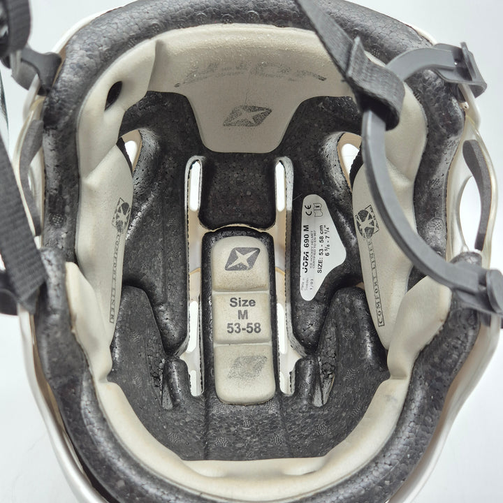 Jofa 690 vit retro ishockeyhjälm med galler