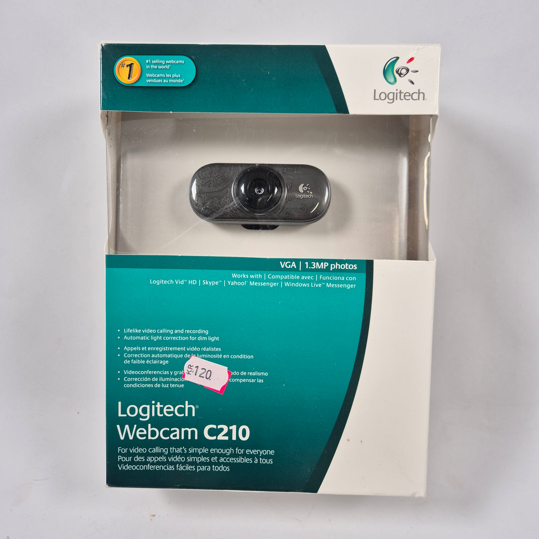 Logitech C210 webbkamera kompakt svart