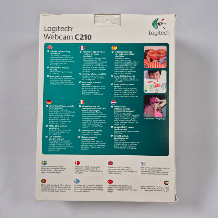 Logitech C210 webbkamera kompakt svart