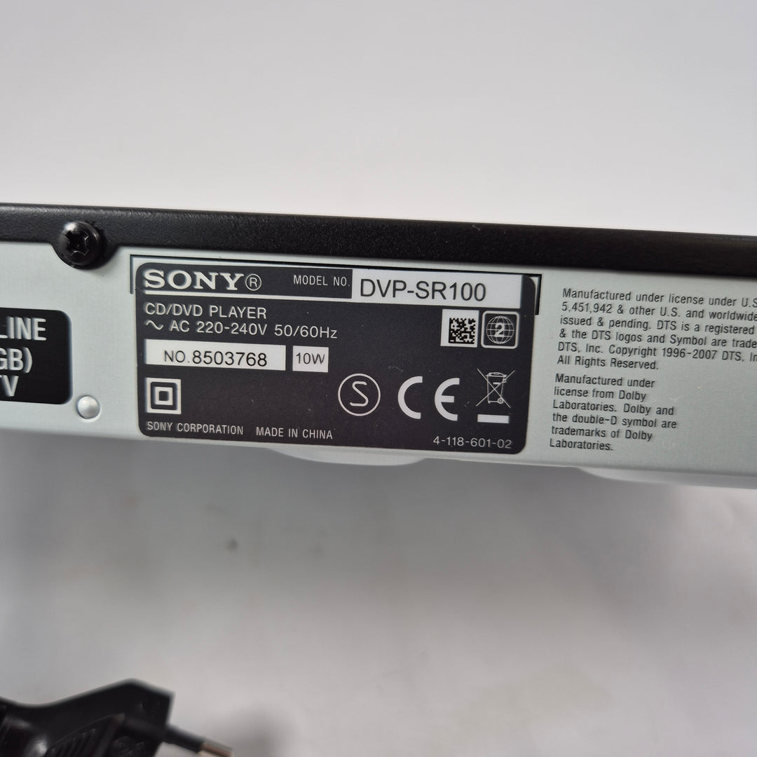 Sony DVP-SR100 kompakt svart DVD-spelare