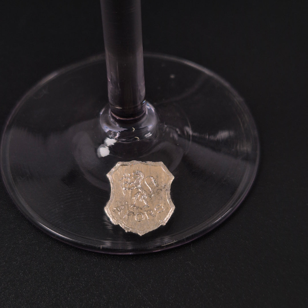Eleganta lila champagneglas i set om fyra