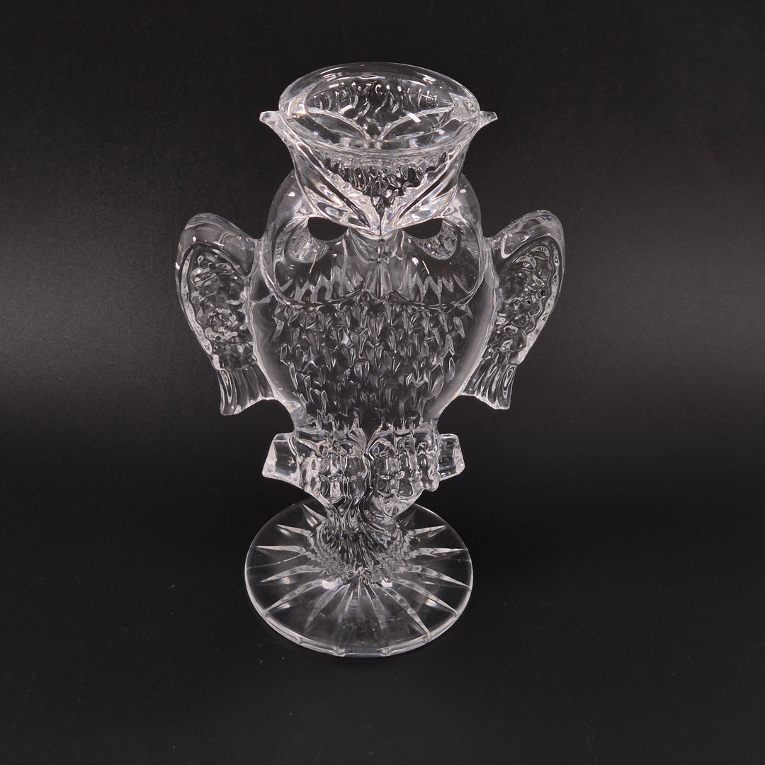 Uggleljusstake i klar glas elegant retro