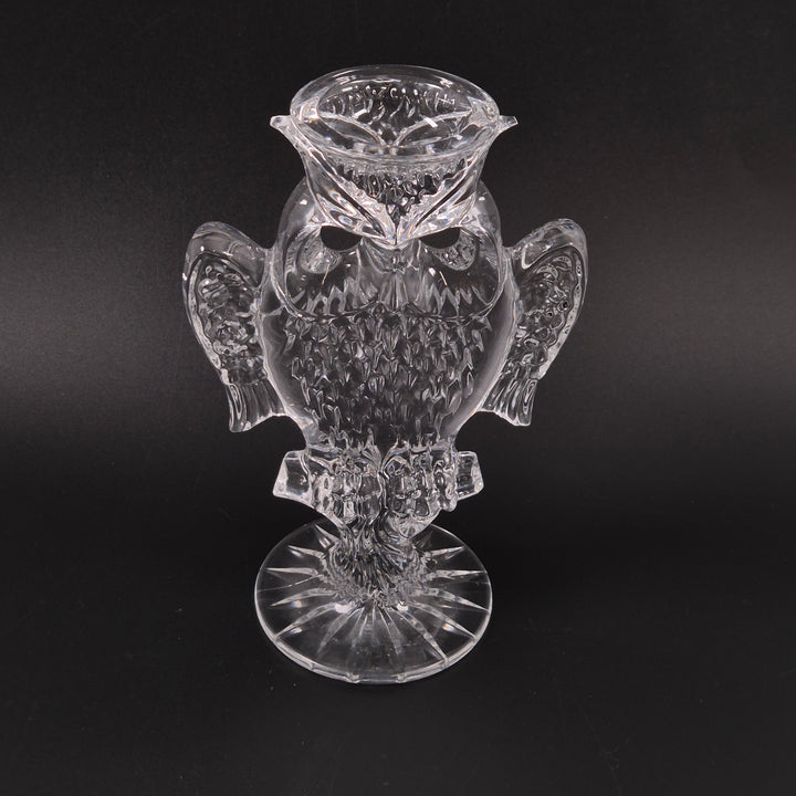 Uggleljusstake i klar glas elegant retro