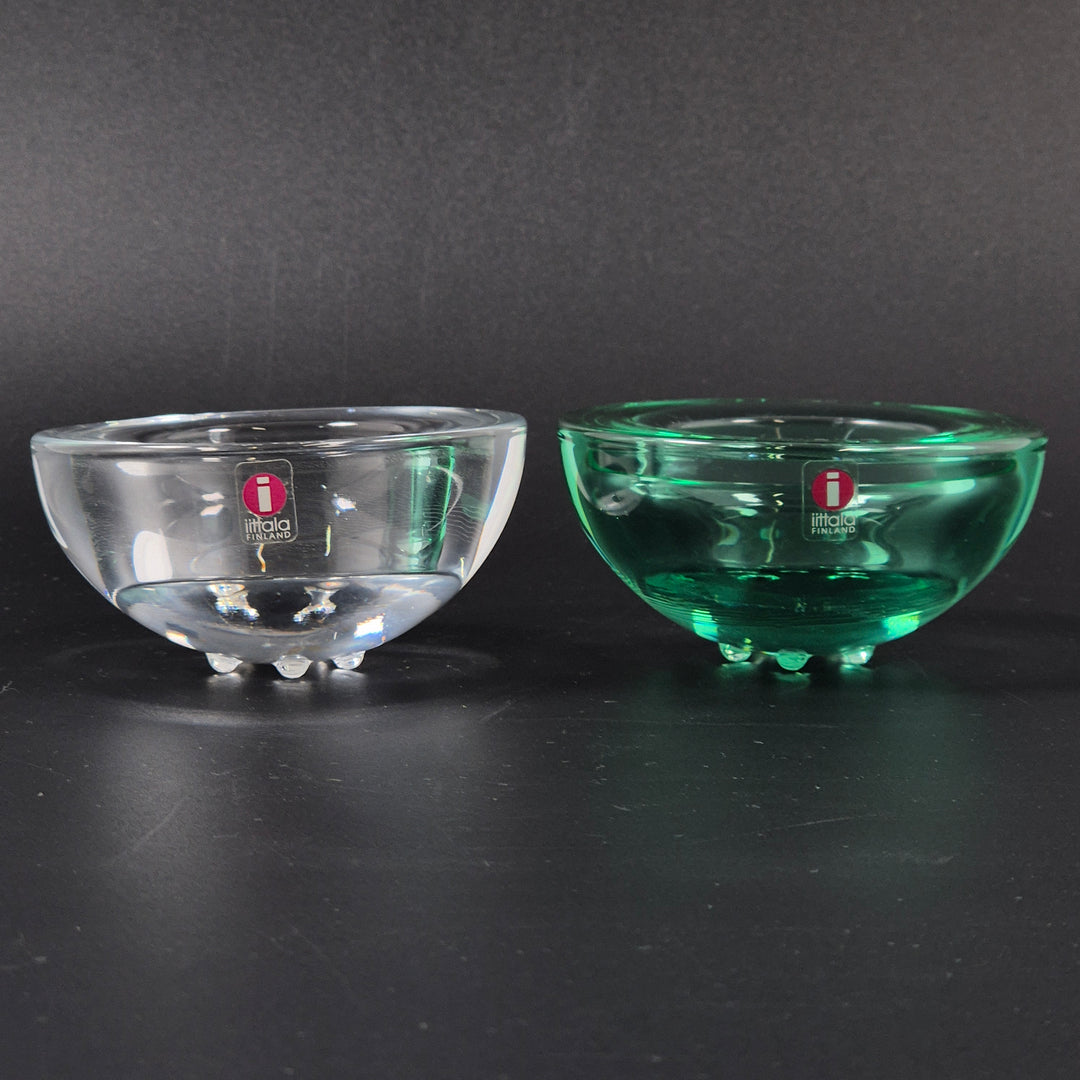 Iittala glasskålar set klart och grönt