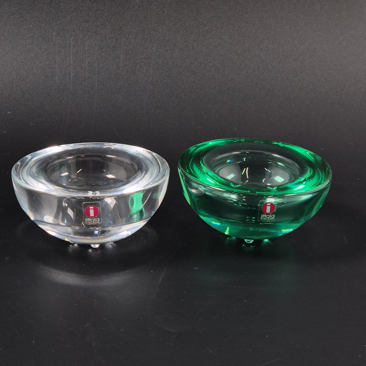 Iittala glasskålar set klart och grönt