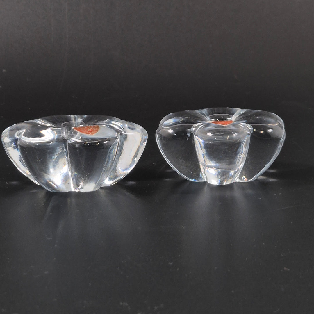 Orrefors eleganta ljuslyktor i klart glas