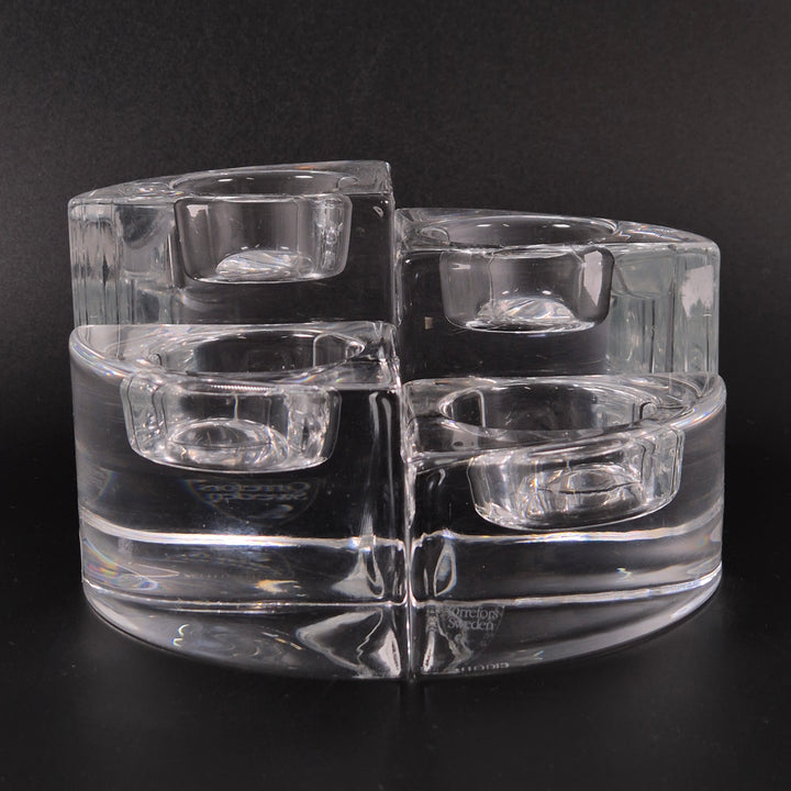 Orrefors ljusstake i klart glas retro