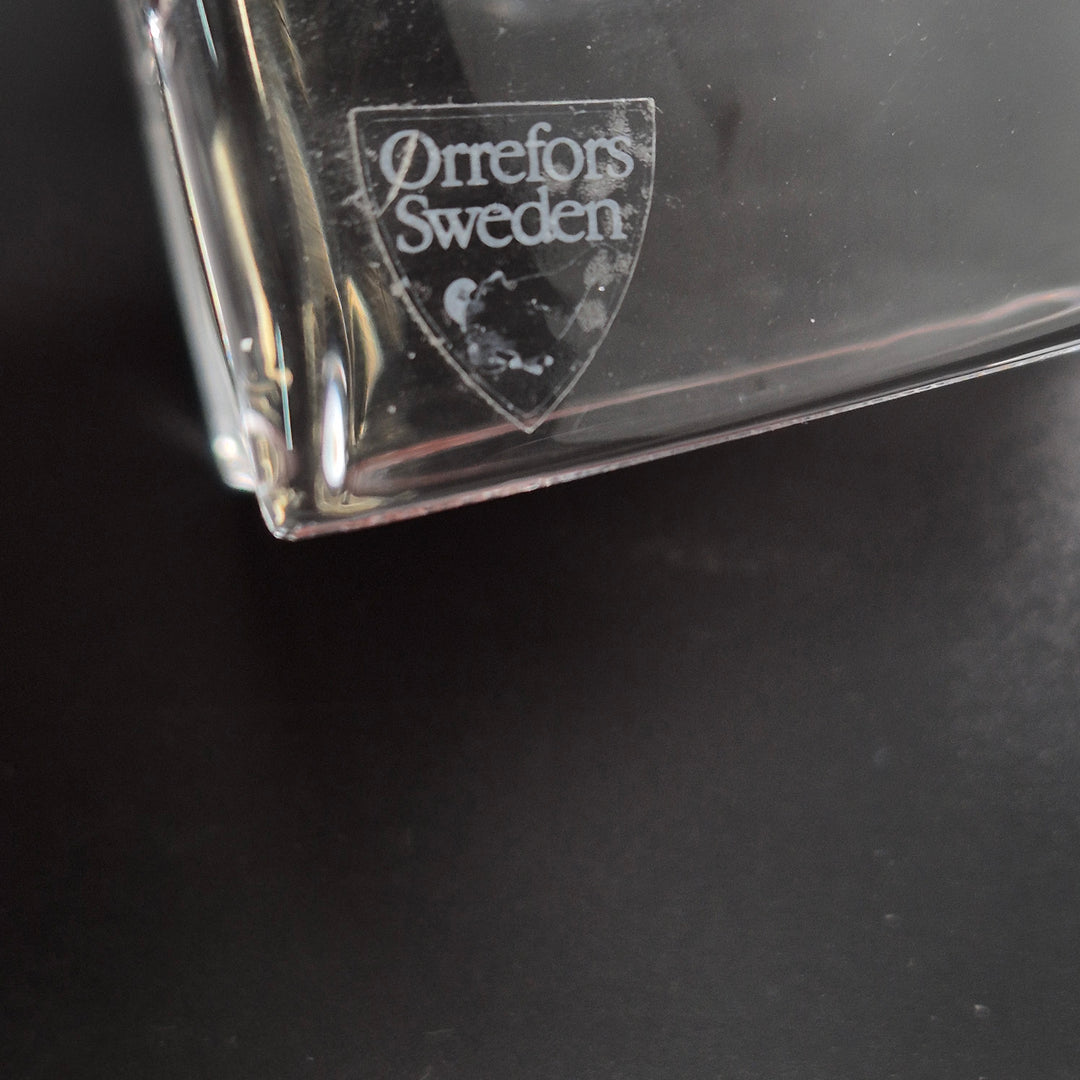 Orrefors ljusstake i klart glas retro