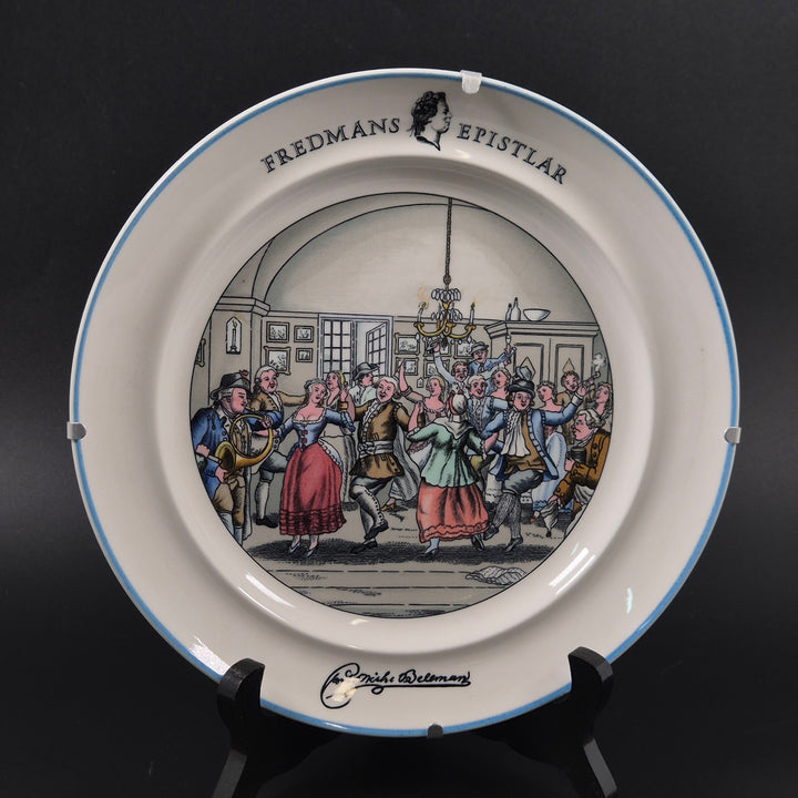 Gustavsberg Fyrklövern samlartallrik Fredmans epistlar retro