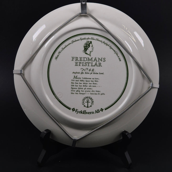 Gustavsberg Fyrklövern samlartallrik Fredmans epistlar retro
