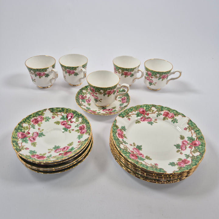 Royal Stafford kaffeservis benporslin Olde English Garden