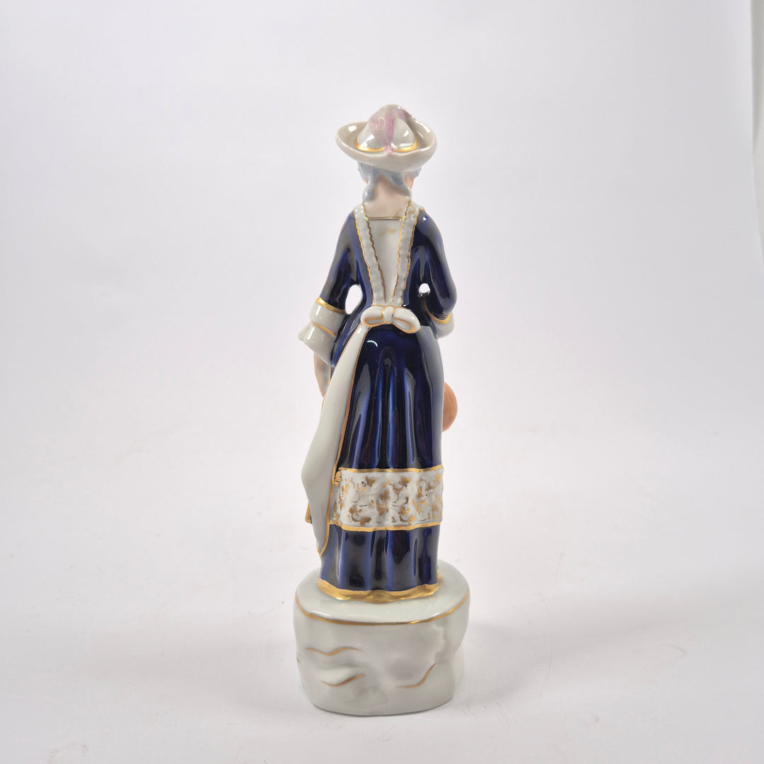 Retro DUX porslinsfigur dam med mandolin
